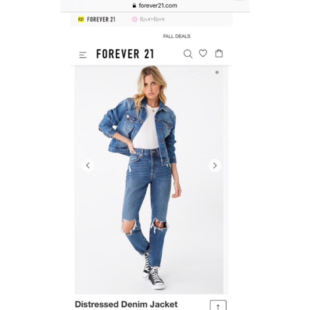 SALE!!! Áo khoác jeans Denim Forever21 size s