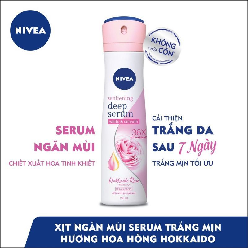 Xịt ngăn mùi serum nivea 150mk KHÔNG CỒN