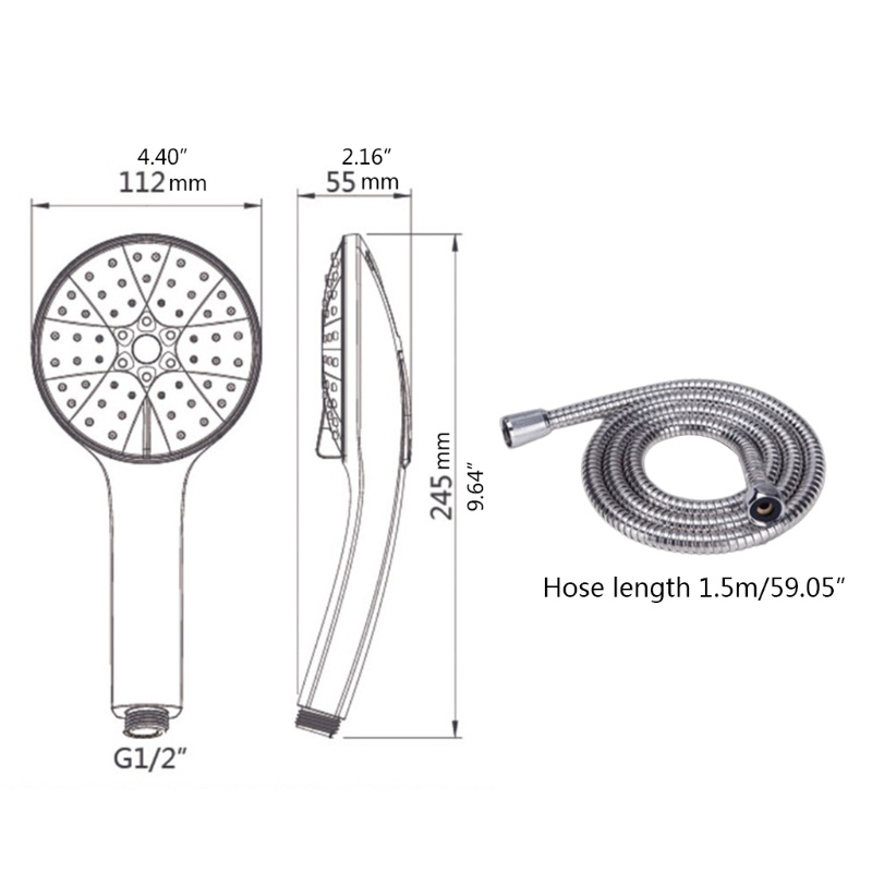 Vòi Hoa Sen Áp Suất Cao Tháo Rời Được 1 / 2 / 4 Cài Đặt