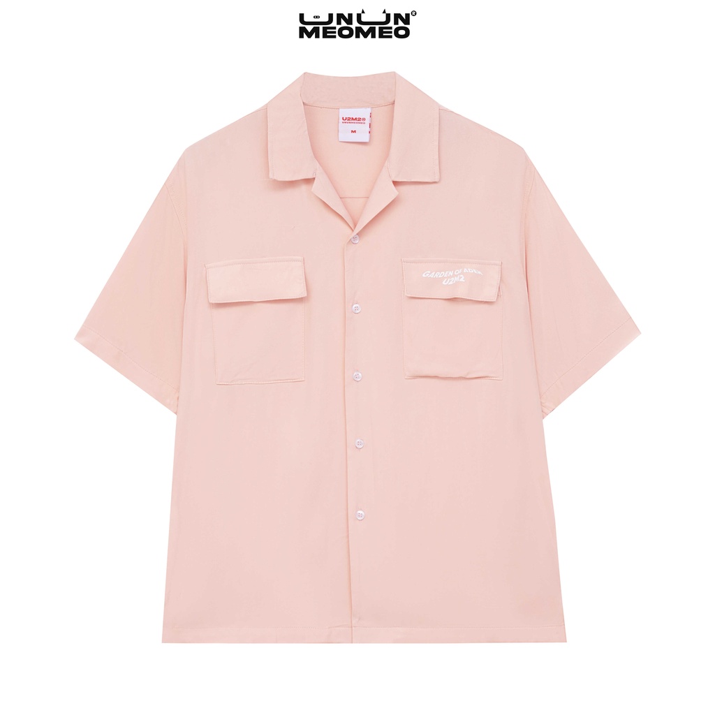 Áo sơmi nam tay ngắn cổ danton Form rộng- Ủn Ủn Meo Meo® GARDEN OF ADEN - Tone Màu Pastel mùa hè
