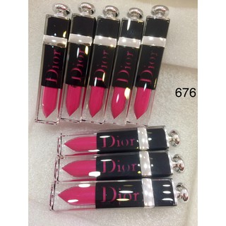 Son Dior addict Lacquer Plump màu hồng sen 676