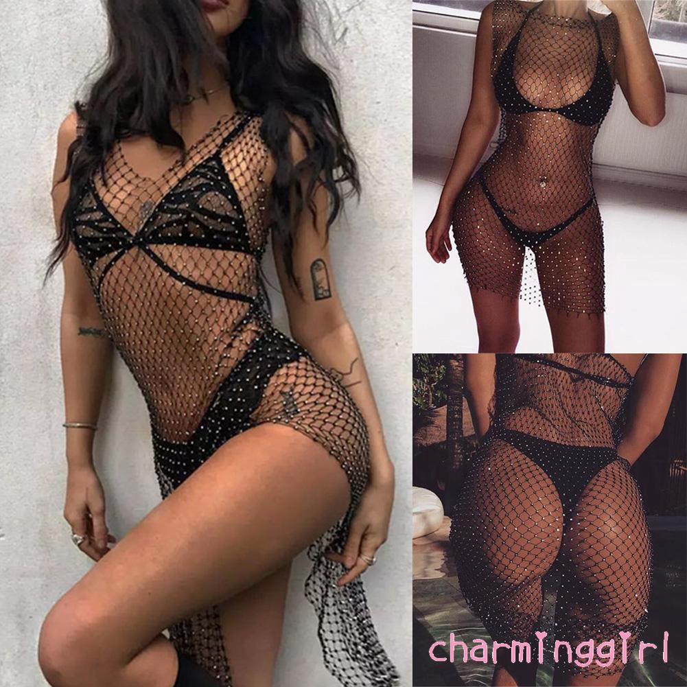 Đầm lưới đi biển xuyên thấu quyến rũ dành cho nữ | BigBuy360 - bigbuy360.vn