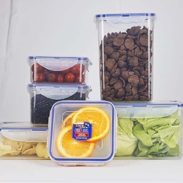 Bộ hộp đựng thực phẩm Lock And Lock chính hãng💝Bộ 6 hợp bảo quản thức ăn💝An toàn, cam kết chính hãng