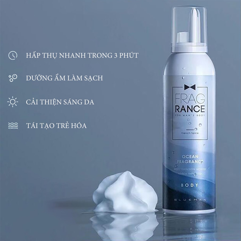 Bọt Dưỡng Da Toàn Thân BLUEMAN Lotion Body Ngăn Ngừa Lão Hoá 200g ZL83