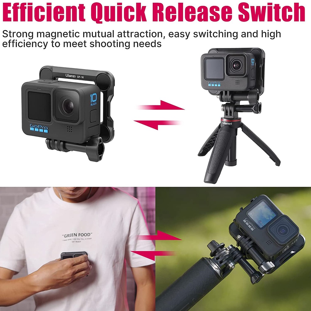 MOUNT NAM CHÂM ĐEO GOPRO TRƯỚC NGỰC ULANZI GP-16