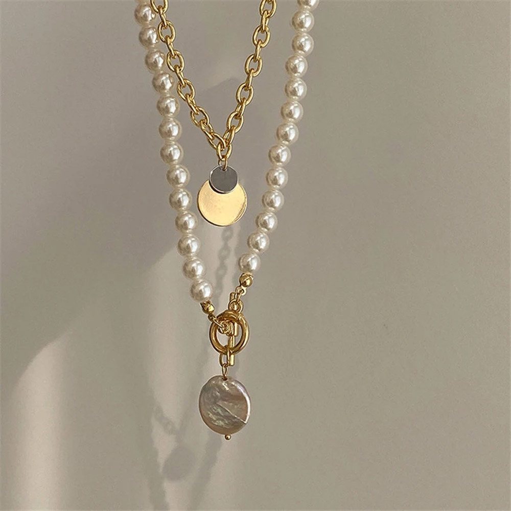 Set 2 vòng cổ choker phối hạt ngọc trai giả sang trọng cho nữ
