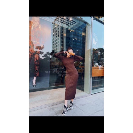 Váy len ôm body dáng dài hàng QCL1