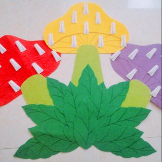 Vải nỉ nấm bé ngoan 60x50