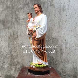 Tượng Thánh Giuse Bế Chúa con 60cm
