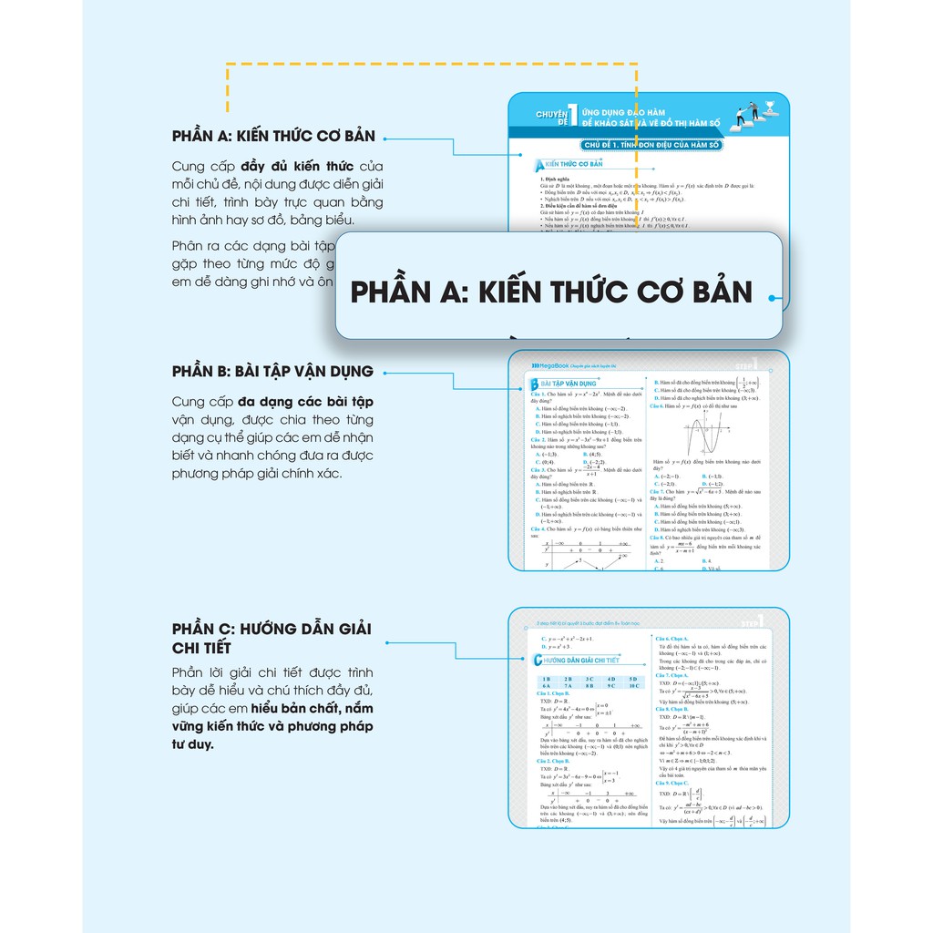 Sách 3 Step – Tiết lộ bí quyết 3 bước đạt điểm 8+ Toán học