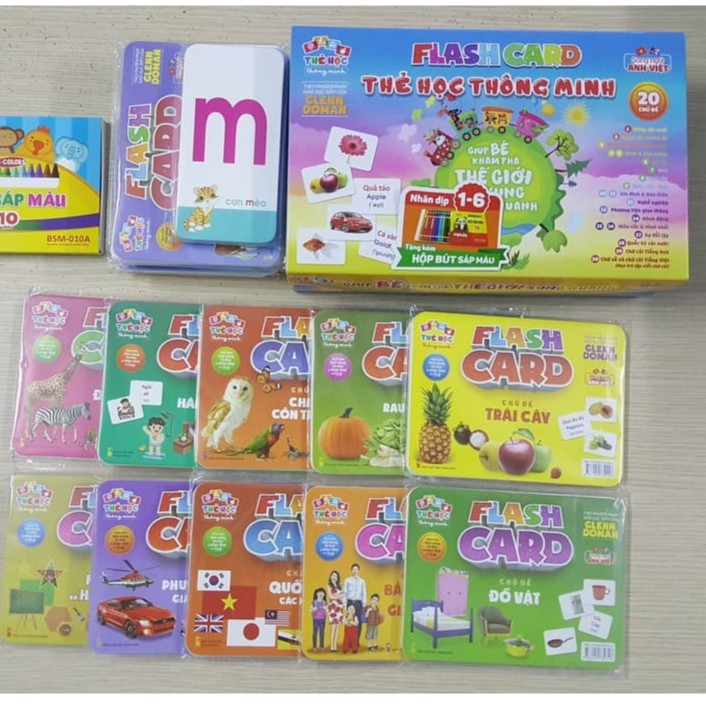 Bộ Đồ Chơi Flascard 296 Thẻ Học Thông Minh 20 Chủ Đề Song Ngữ 16Cm DRSP039329