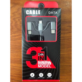 DÂY CÁP ĐA NĂNG 3 IN 1 MICRO USB, LIGHTNING, TYPE C