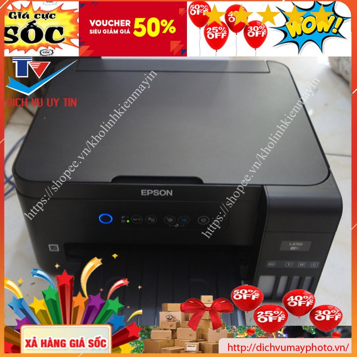 Máy in phun màu cũ Epson L4150 like new đa năng in photocopy scan wifi dẫn mực hãng