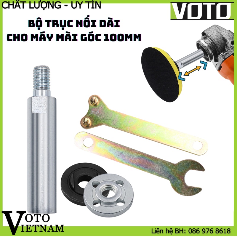 Thanh trục nối dài phụ kiện cho máy mài góc 100 ty nối dài chuyển đổi ren M10