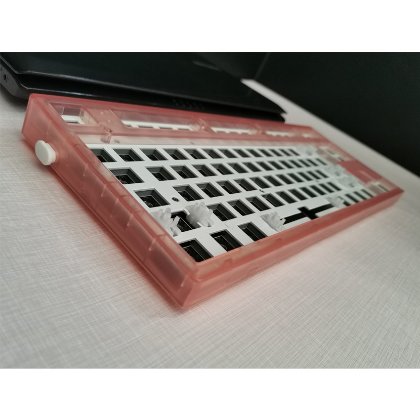 Bộ kit bàn phím cơ FL-Esports MK870 Clear Pink - Hotswap Led RGB - Sẵn foam - BH 12 tháng