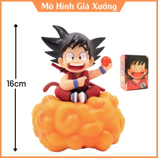 Mô Hình Son Goku Dragon Ball  - Cao 16cm Cưỡi Mây Cầm Ngọc Rồng Trong 7 Viên Ngọc Rồng - Figure Dragonball