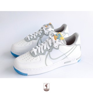 Giày Nike Air Force 1 React (Trắng/Xanh Vàng) / CT1020-100