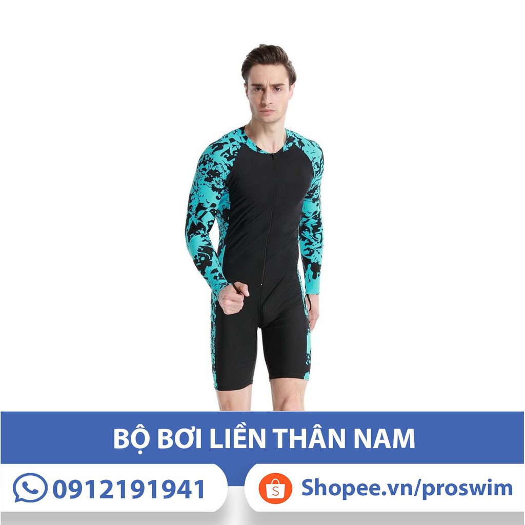 Bộ Áo Bơi Liền Quần Sbart - Đen Xanh | BigBuy360 - bigbuy360.vn