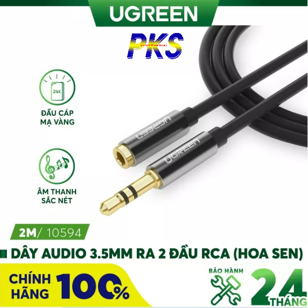 Dây AV nối dài 3.5mm đầu mạ Gold cao cấp dài 1-3m chính hãng UGREEN