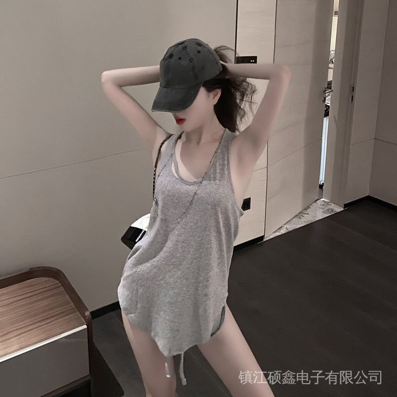Áo Hai Dây Dáng Rộng Thiết Kế Hở Lưng Quyến Rũ Cho Nữ