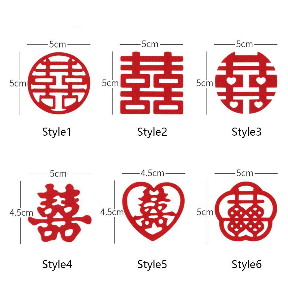 Set 150 Miếng Dán Hình Trái Tim Phong Cách Trung Hoa Dùng Trang Trí Đám Cưới