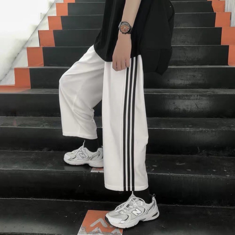 [FASHIONRUN19 - FASHIONHOT19] [Culottes] Quần thể thao 3 sọc ống suông rộng siêu hot