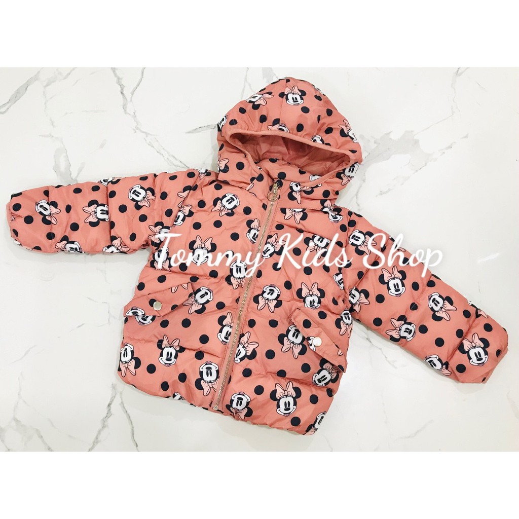 Aó khoác phao siêu nhẹ HM hình mickey cho bé trai và gái từ 18 tháng đến 6 tuổi