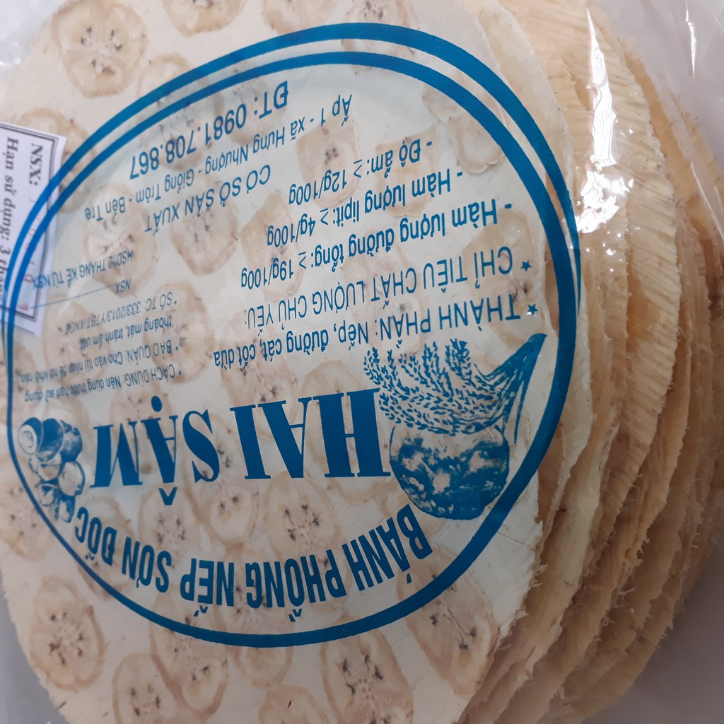 Bánh phồng chuối Bến Tre 50 cái bánh sống