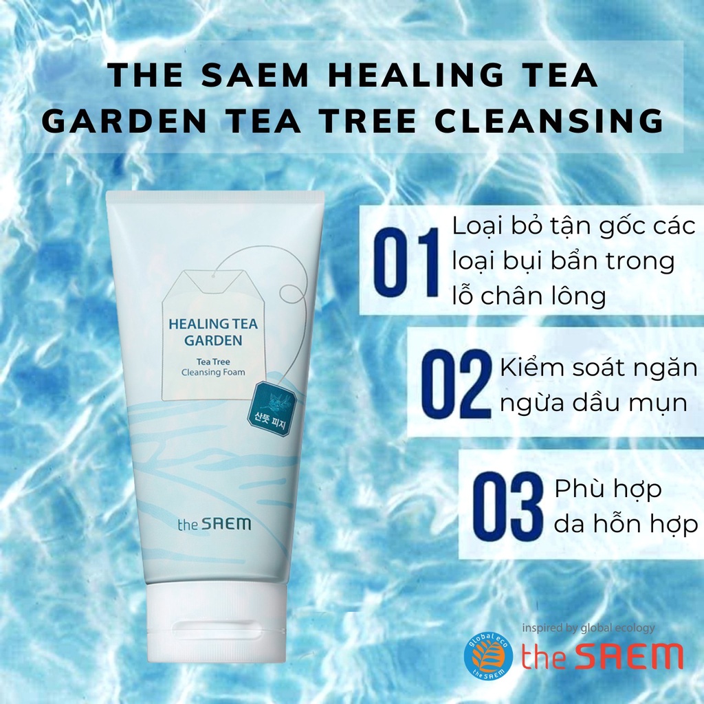 Sữa Rửa Mặt The Saem Healing Tea Garden Cleansing Foam 150ml