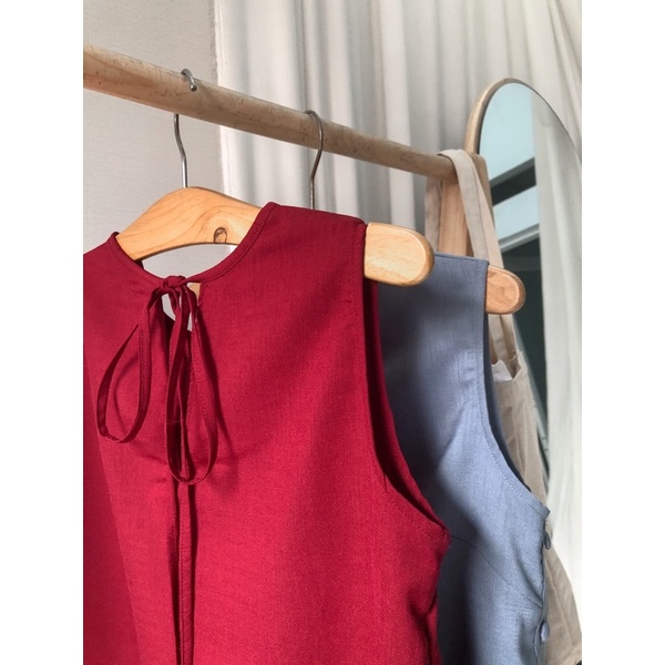 Đầm phom suông sát nách tà xéo-LEMME