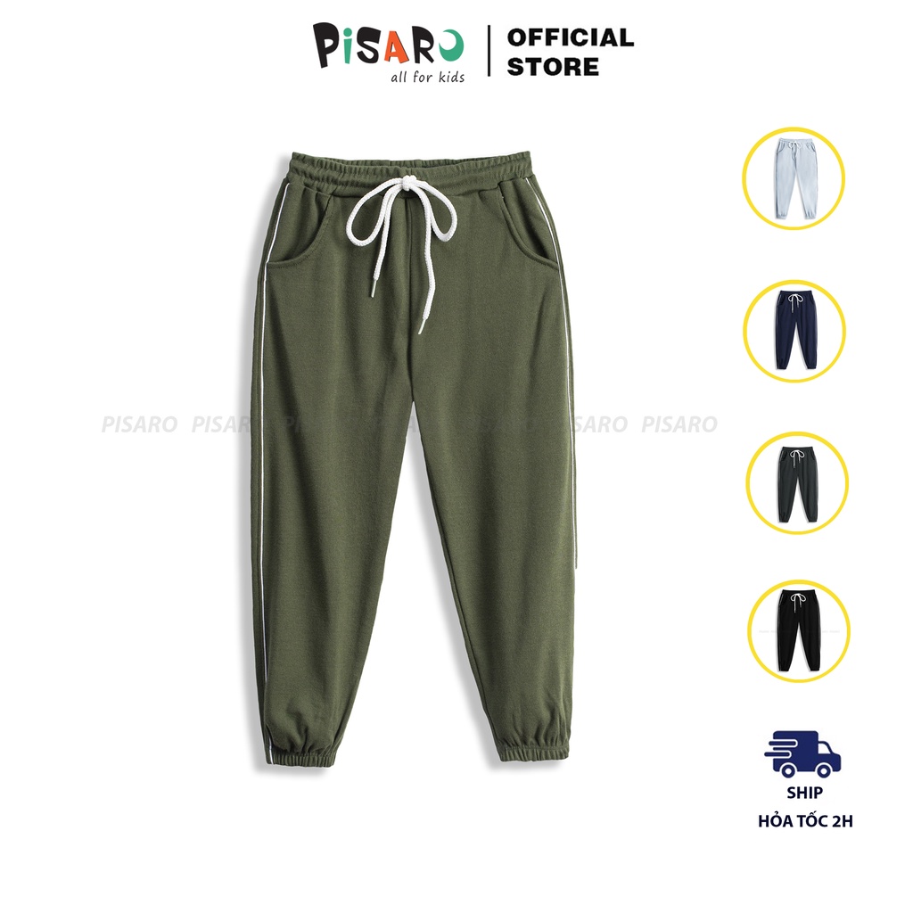 Quần dài Pisaro chất liệu Cotton cho bé trai bé gái thoải mái vận động
