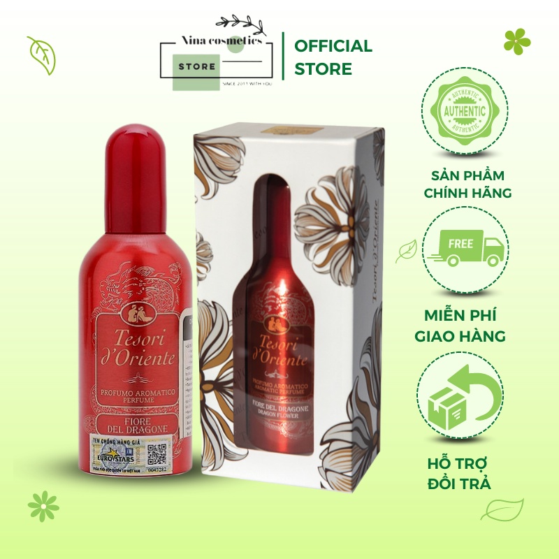 Nước Hoa Ý Tesori D'oriente Thanh Long Chai Màu Đỏ 100ml