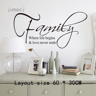 Decal Dán Tường "family Where Life Begins"