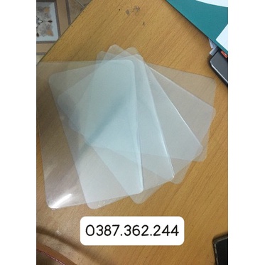 Tấm nhựa PVC nhiều kích cỡ, tấm film nhựa trong suốt A4, A5, A6, tấm nhựa pvc gắn khung bảng giá