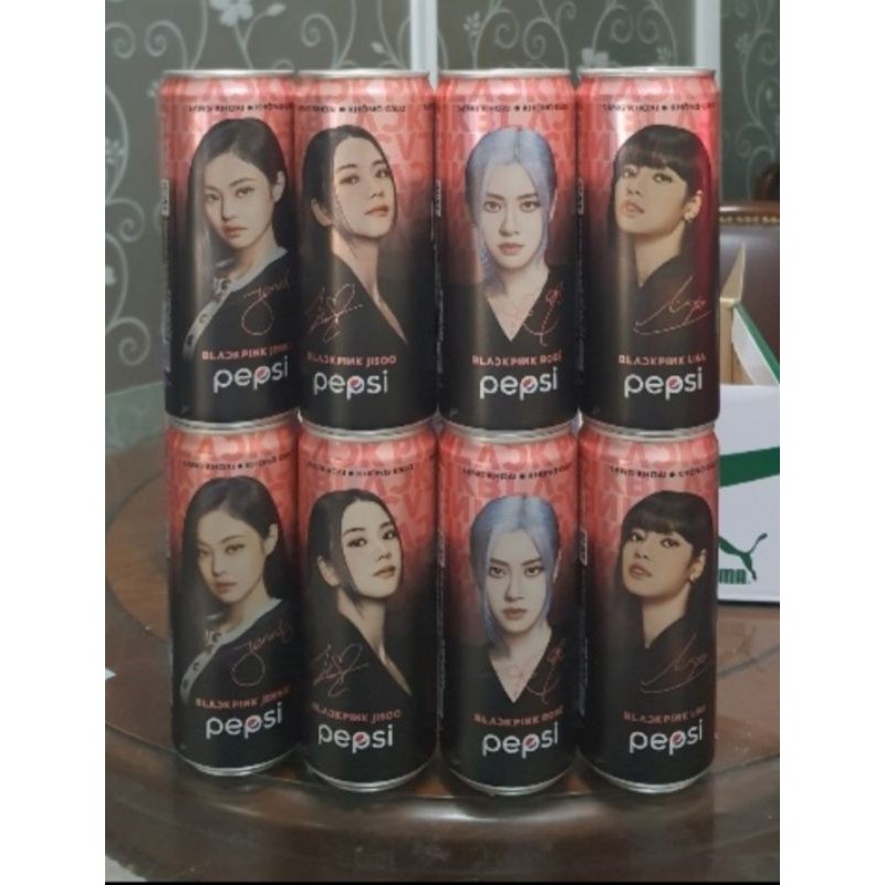 [Đầy đủ 4 thành viên]Pepsi X Blackpink Phiên Bản Giới Hạn Chữ Ký  (1lon 330ml) Ver hồng