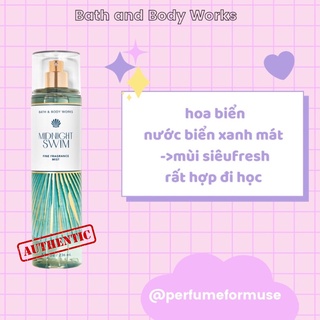 Midnight Swim | Xịt thơm toàn thân Bodymist | Bath and Body Works