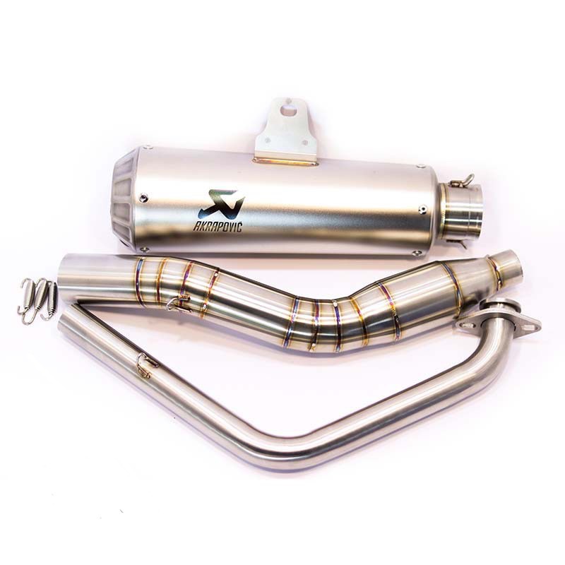 Pô Akrapovic R3 + Cổ Bầu Hơi Inox 304 Tổ Ong Gắn Các Dòng Xe Máy