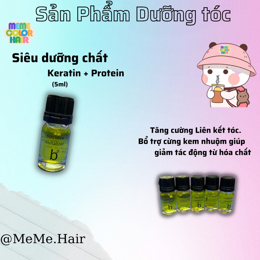 Siêu Dưỡng Chất Keratin , protein . ( pha chung với thuốc nhuộm giúp bảo vệ tóc )