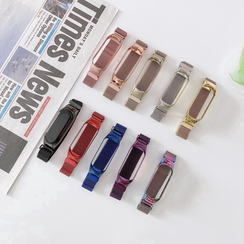 Dây đeo kim loại Milanese dành cho Xiaomi Mi Band 5 6 Miband 6 5