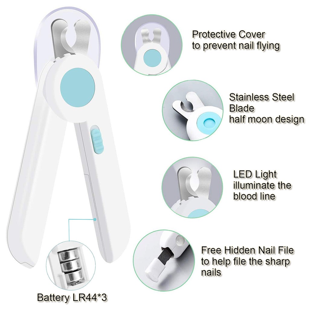 TOGEWITHU Dụng Cụ Cắt Móng Tay Có Đèn Led Dành Cho Thú Cưng Thú Cưng