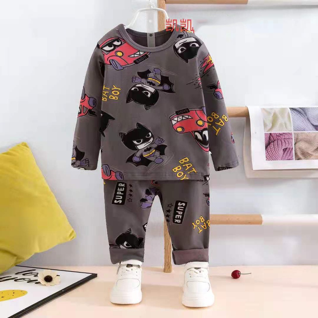 Bộ Thu Đông Cho Bé Trai Dài Tay - Bộ quần áo thu đông dài tay cao cấp size nhỡ cho bé trai chất cotton co dãn
