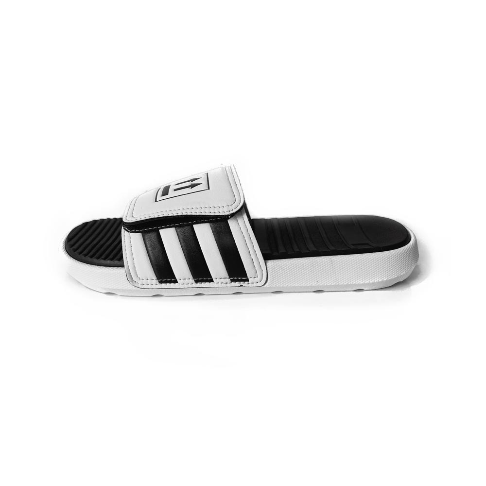 Dép Quai Ngang Đen/Trắng - Top Slides