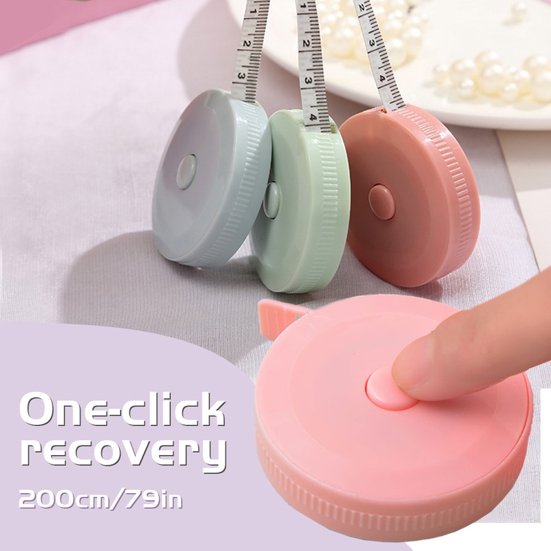 Thước Dây Mềm Mại 200Cm/79" Có Thể Thu Gọn Linh Hoạt Dành Cho Thợ May Đồ Thủ Công