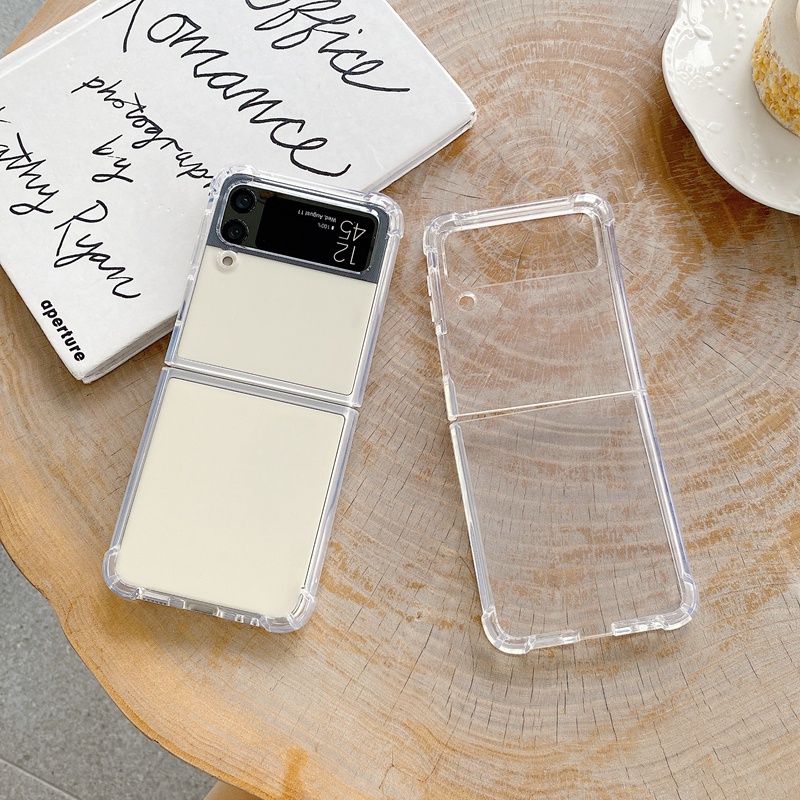 Ốp Điện Thoại TPU Mềm Trong Suốt Chống Rơi Cho Samsung Flip5 4 ZFlip 4 z Flip3 Flip 3