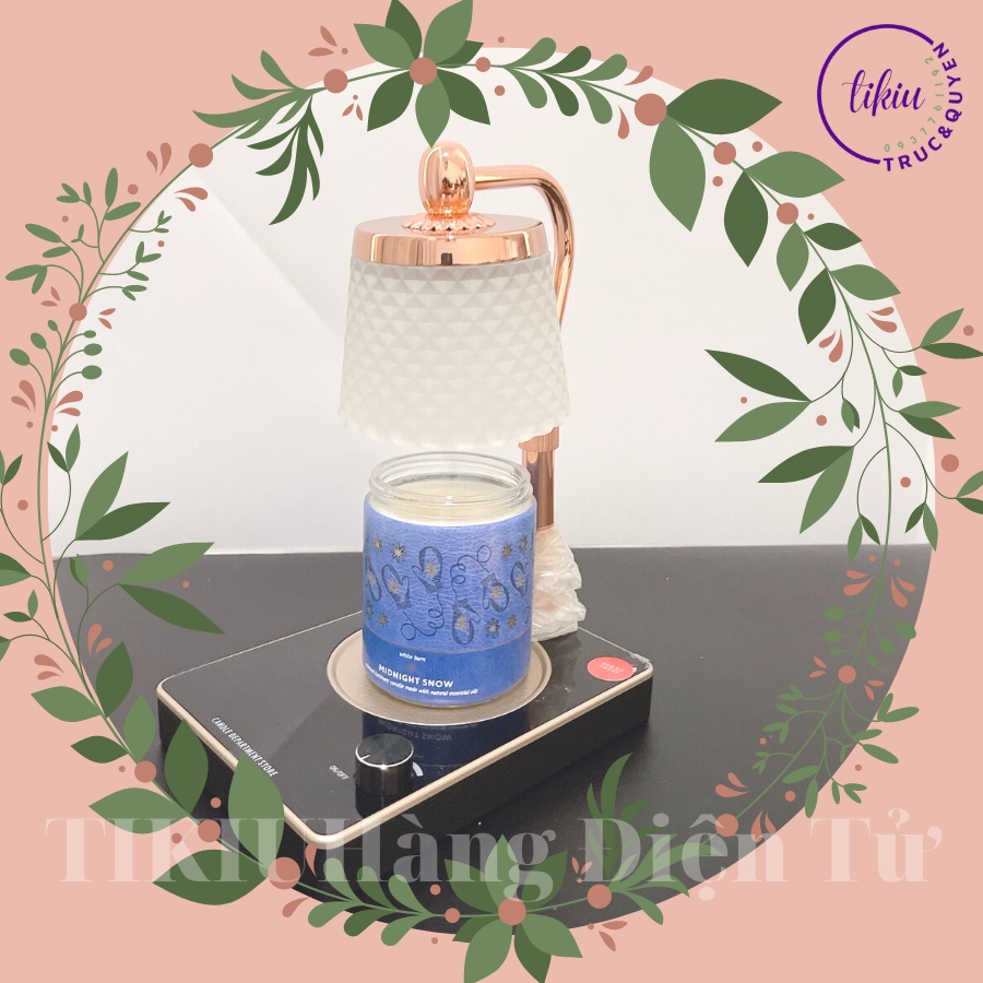 Đèn Đốt Nến Thơm Phong Cách Châu Âu TIKIU Thuỷ Tinh Sang Trọng Cao Cấp, Phụ kiện nến thơm Yankee, Bath & Body Works 2022