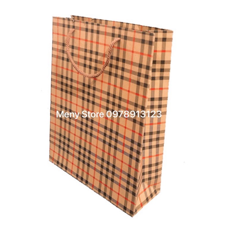 Combo 20 túi giấy đựng quà kraft có quai đủ size (giao màu ngẫu nhiên)