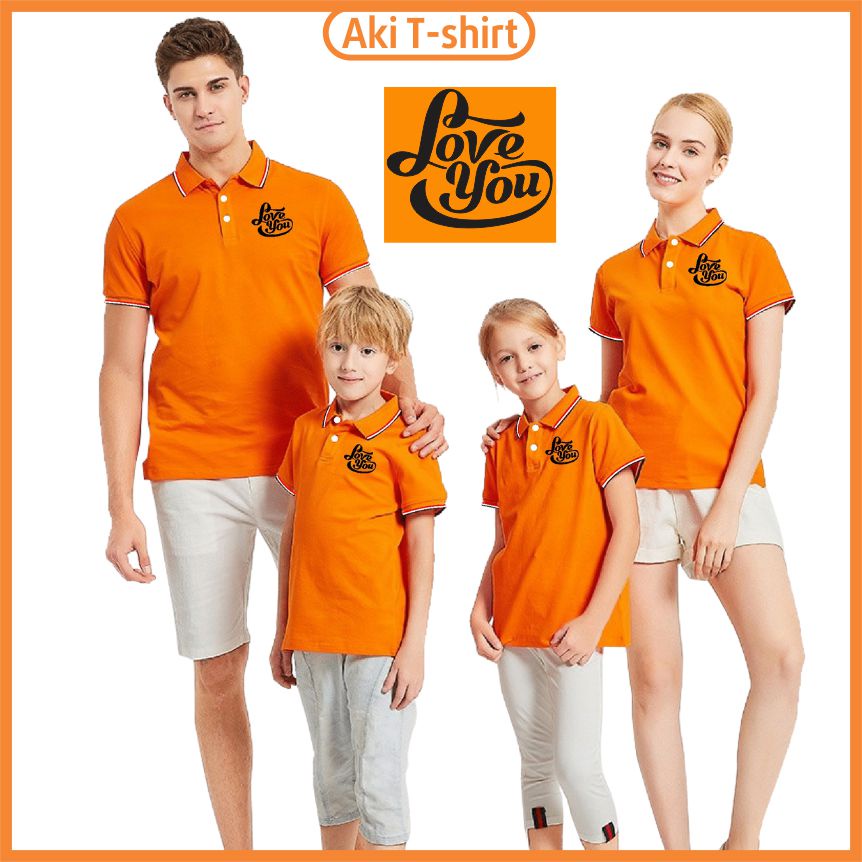 Áo gia đình cổ trụ Polo chất lượng đẹp 3/4/5 người loại cổ bẻ phông rộng thoáng mát AKI T-SHIRT GDPL11