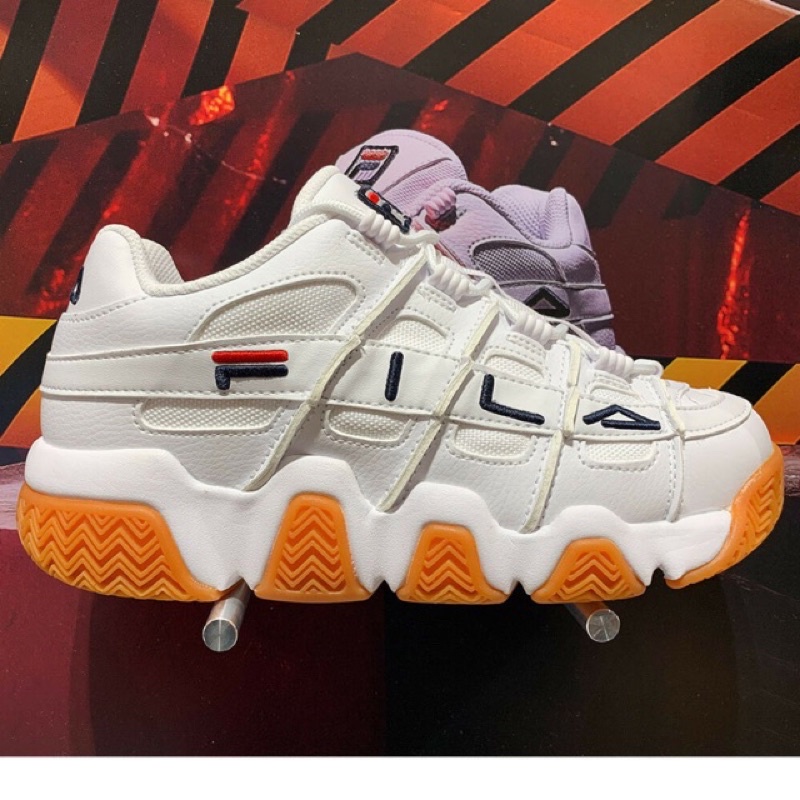 Giày FILA Barricade XT97 x BTS - White/GUM/Begie