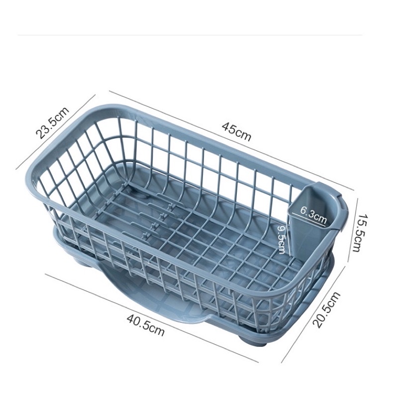 Khay kệ rổ úp chén dĩa bát đũa muỗng có khay hứng nước thông minh tiện lợi (size lớn) - Rổ úp chén bát rửa chén đa năng