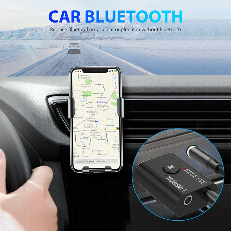 Bộ Thu Phát Âm Thanh Bluetooth 2 Trong 1 Có Dây Cáp AUX 3.5mm Cho TV / PC / Xe Hơi